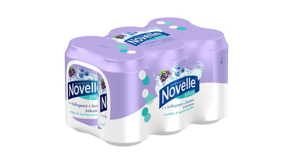 Novelle Plus C+kollageeni + biotiini 330ml 6-pack