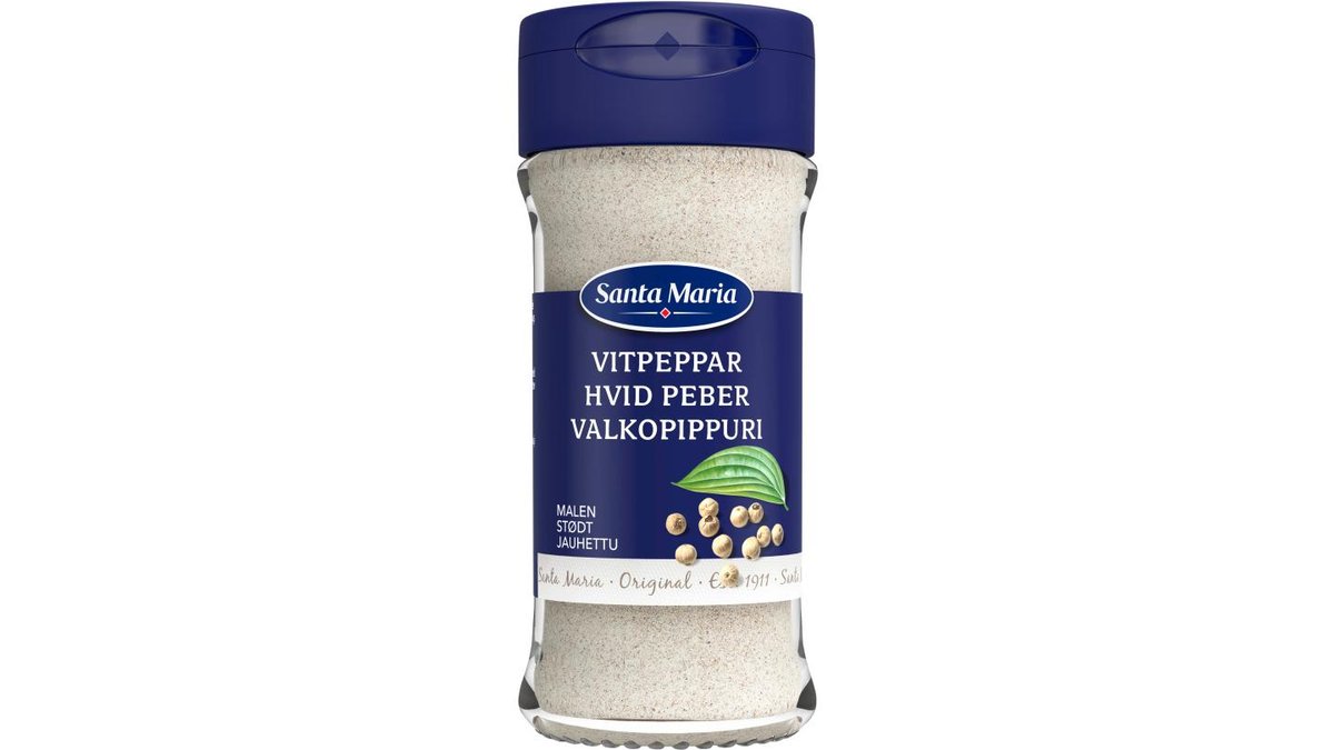 Santa Maria Vitpeppar Malen, 35 g