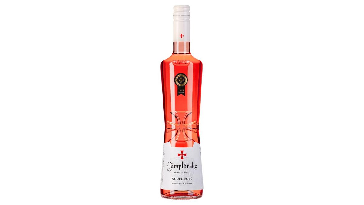 Templářské Sklepy Čejkovice André rosé víno růžové polosuché 0,75l