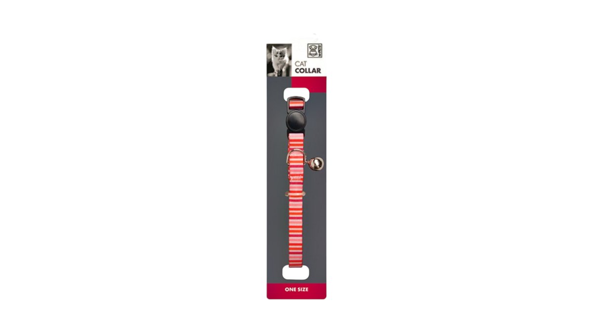 M-PETS – Lines Cat Collar Pink
