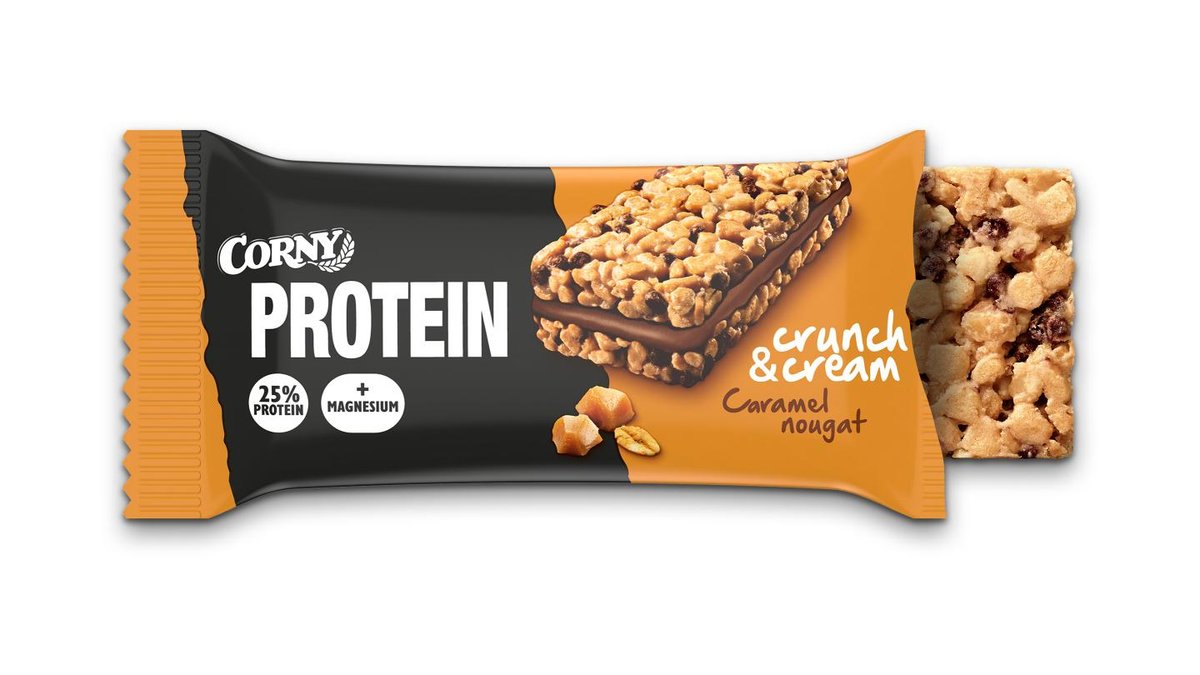 Proteinbar Crunch & Cream m. karamel & nougat, Corny Protein