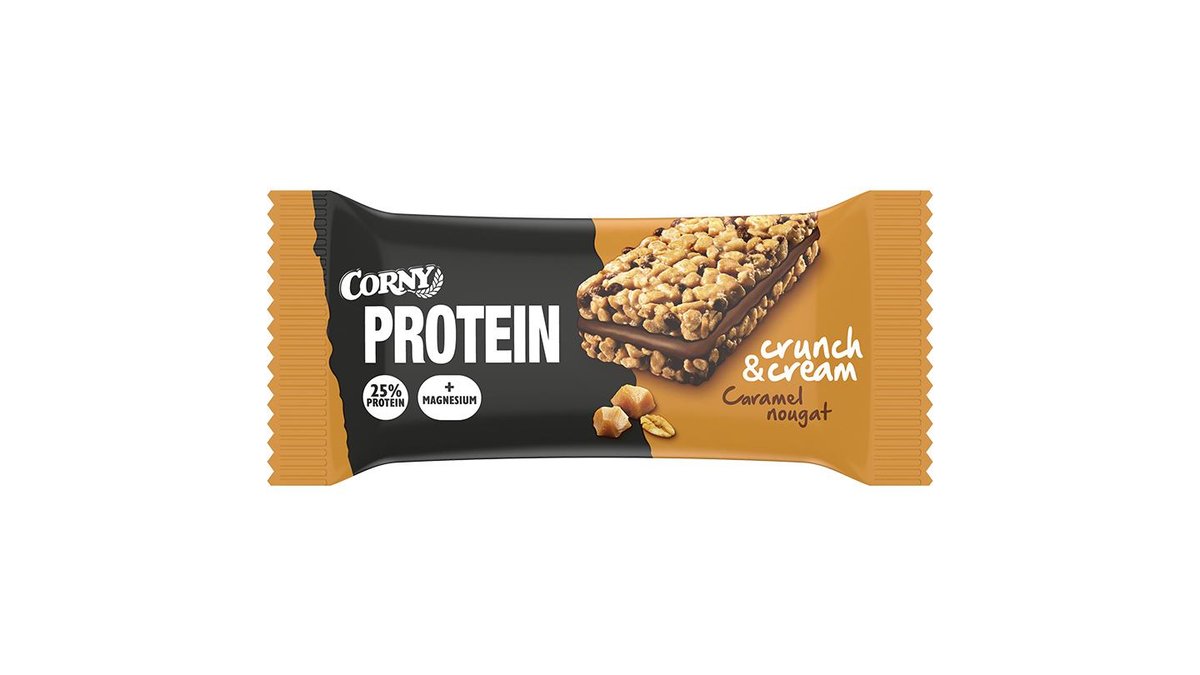 Proteinbar Crunch & Cream m. karamel & nougat, Corny Protein