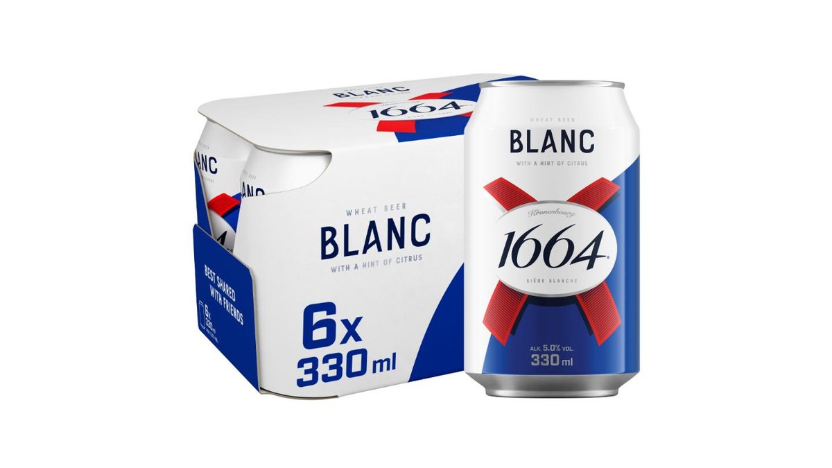 Kronenbourg 1664 Blanc 5% 6-pak (dåse)