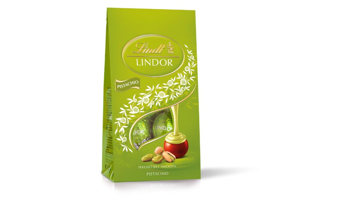 Lindt LINDOR Maitosuklaa pehmeällä pistaasitäytteellä 137g