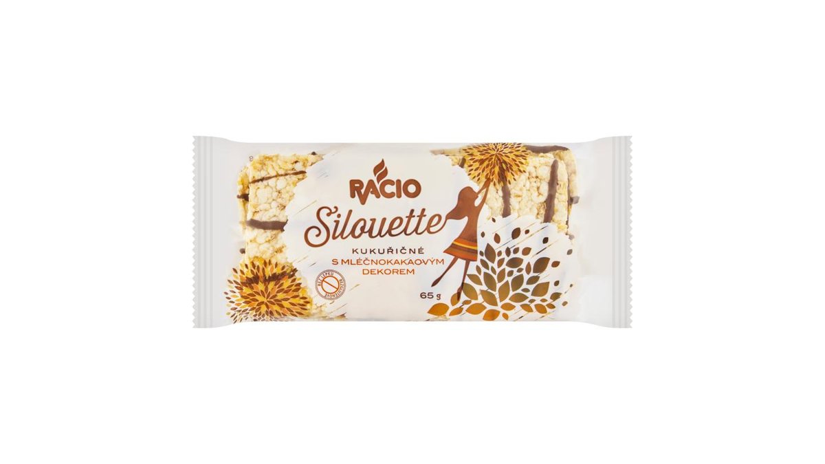 Racio Silouette Kukuřičné s mléčnokakaovým dekorem 65g