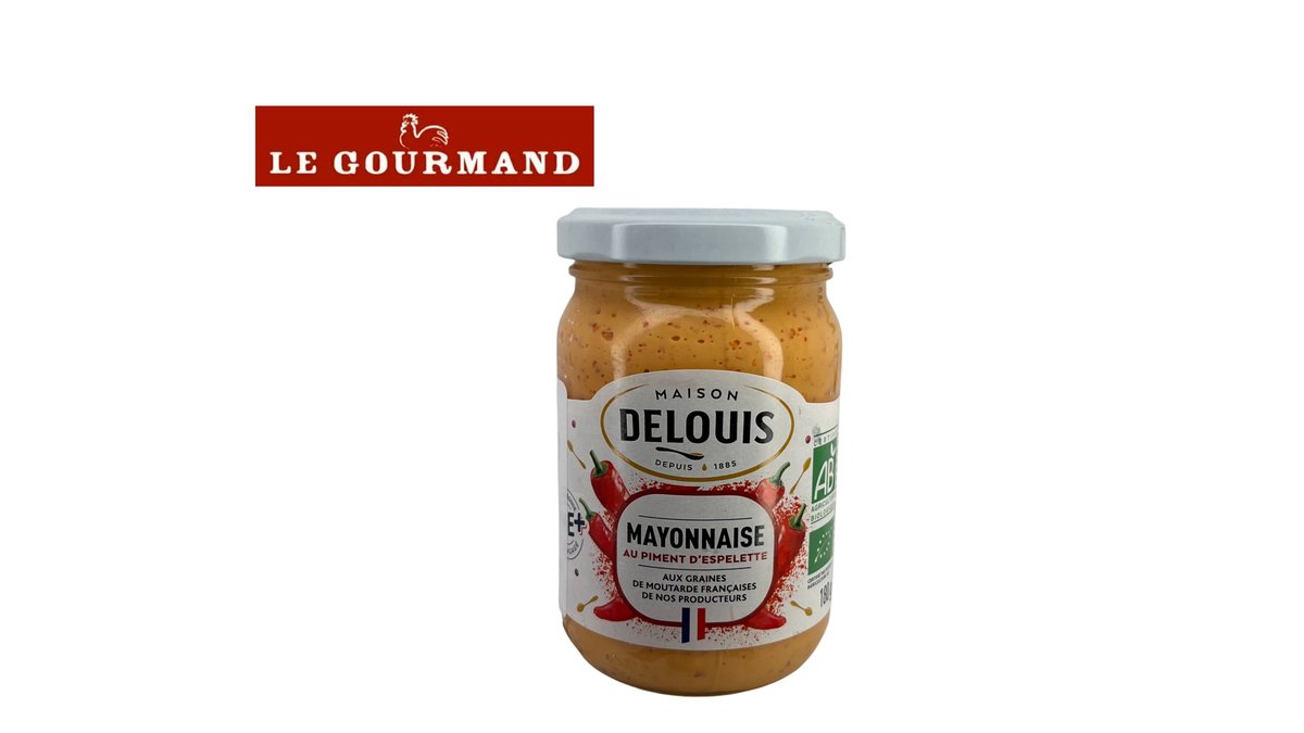 Mayonnaise m. Piment d'Espelette øko., Delouis Fils 180 g