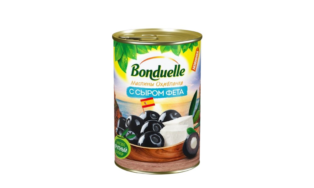 Маслины Bonduelle Охибла с сыром по-гречески 314 мл