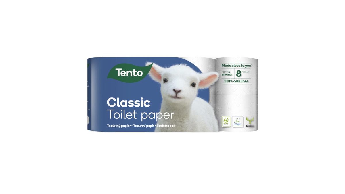 Tento Classic toaletní papír 3 vrstvy 8 rolí