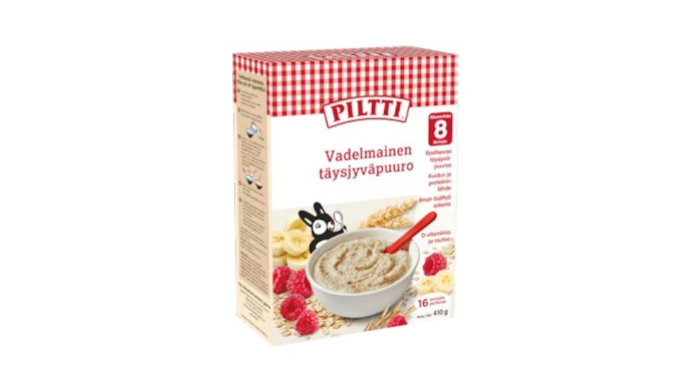 Piltti Vadelmainen täysjyväpuuro 8kk 410g