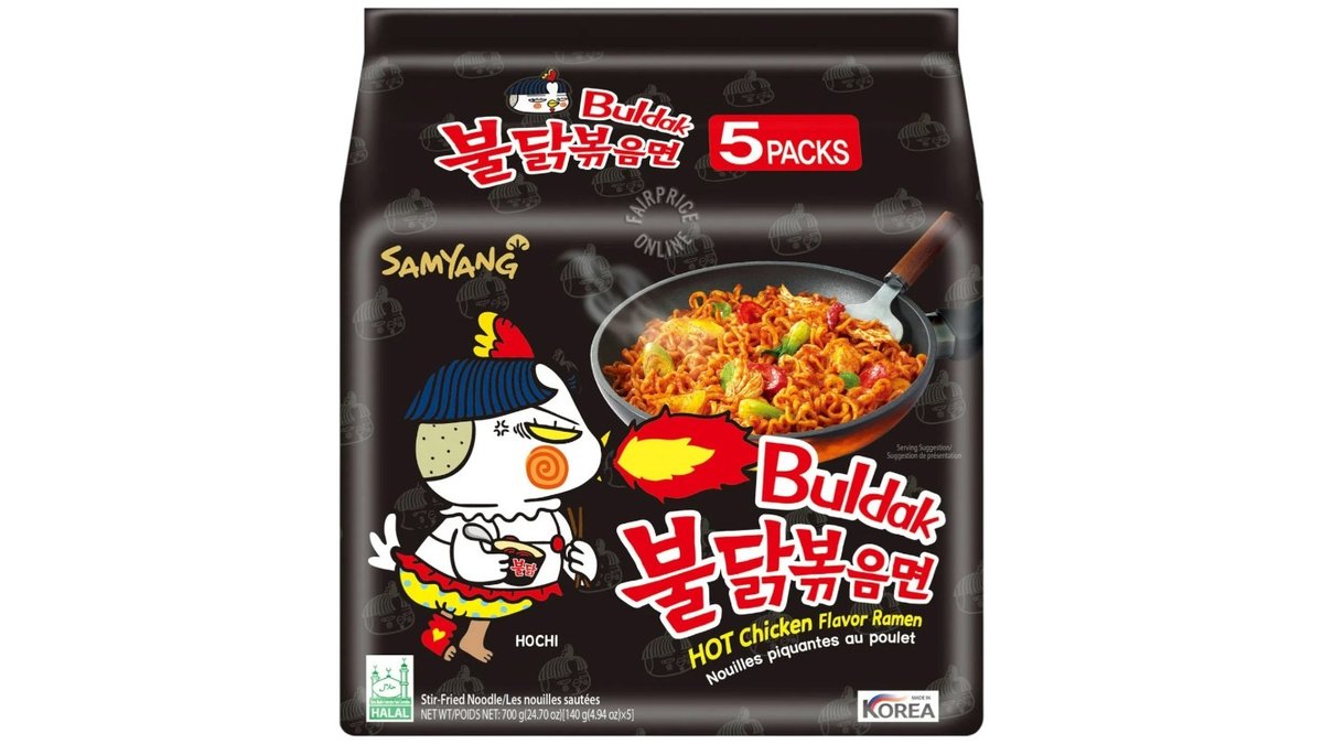 Samyang Hot Chicken Instant Ramen, 5x140 g