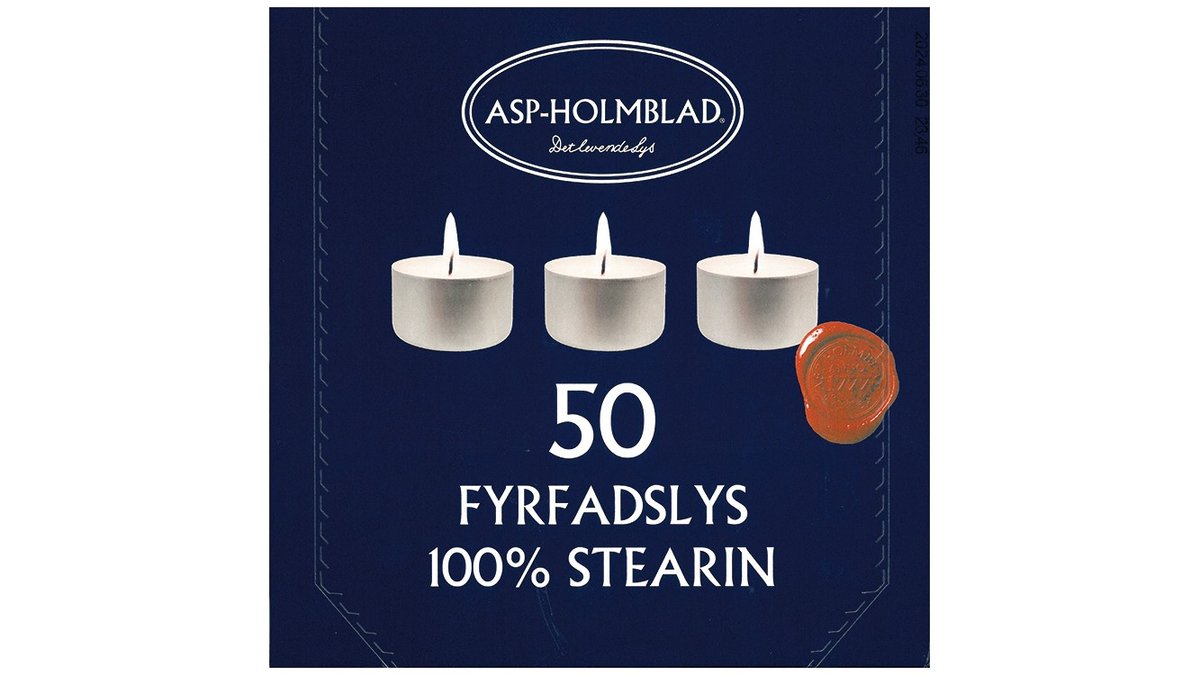 Fyrfadslys Ren Stearin, ASP Holmblad