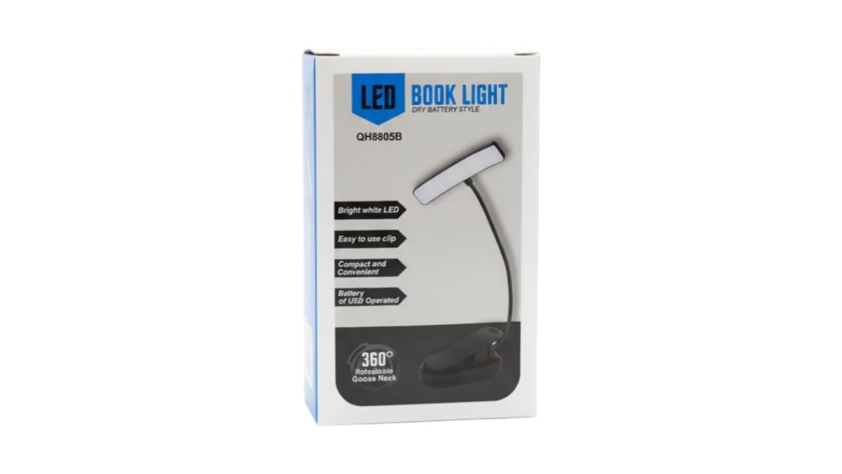 מנורת קריאה LED גמישה עם קליפס - נטענת USB/סוללות 💡📚 | טמבוריה בשפירא