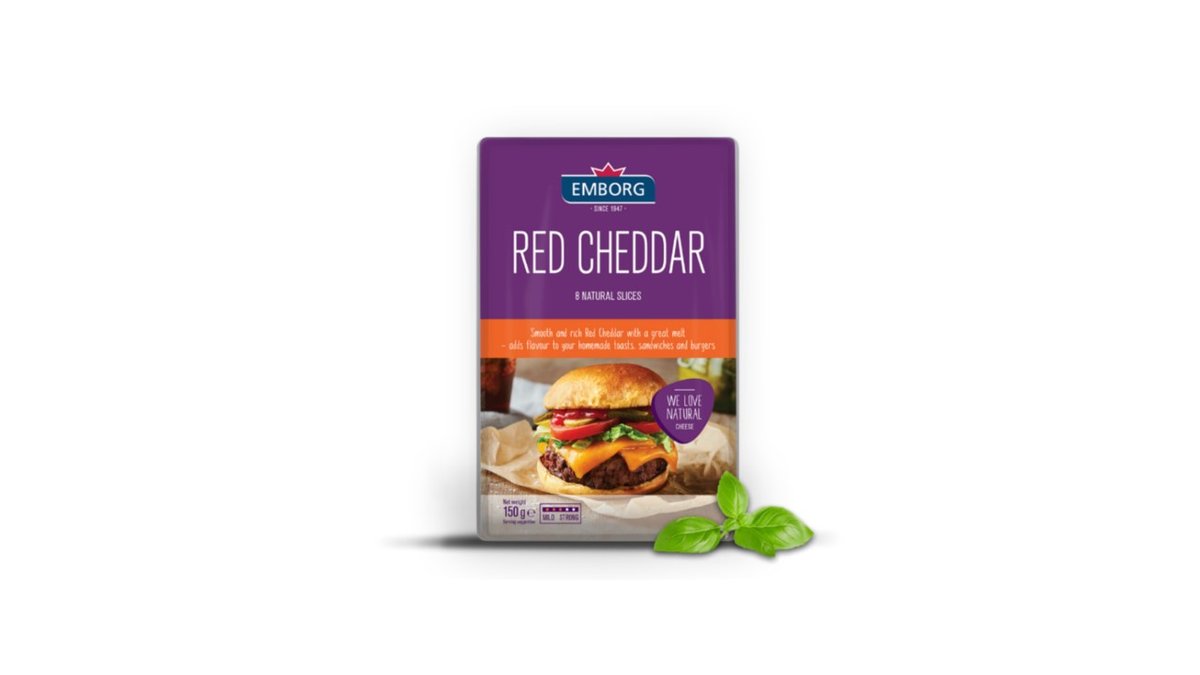 Emborg Red Cheddar Sliced Cheese 150gr | Alion & More Nicosia | Wolt