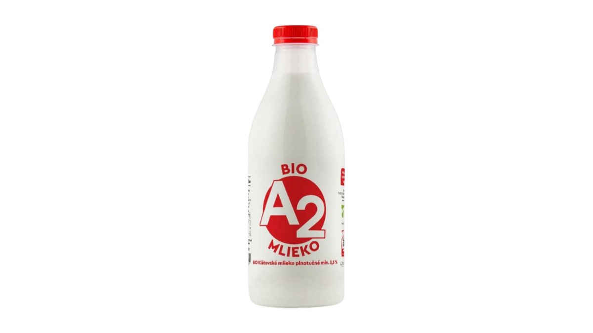 Zelený Klátov A2 čerstvé mlieko plnotučné 3,5% bio, 1 l