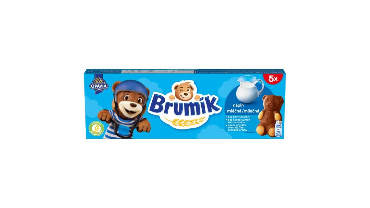 Opavia Brumík Mléčná náplň jemné pečivo 150g