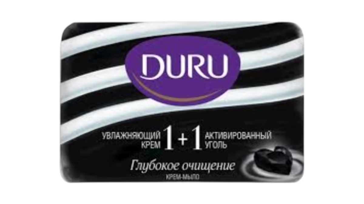 Duru Bərk Sabun 1+1 Kömür-Nəmləndirici Krem