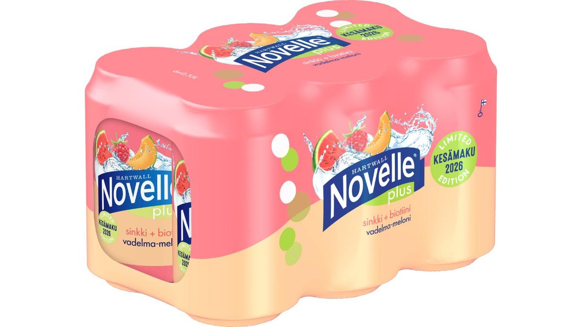 Hartwall Novelle Plus Limited Edition Vadelma-Meloni 6-pack 6x330ml