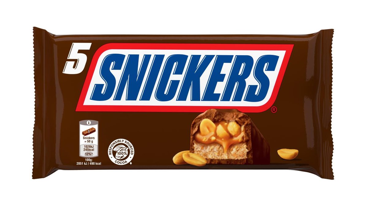 Snickers suklaapatukka monipakkaus 5x50g