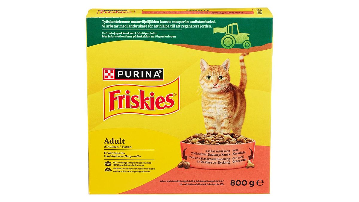 Friskies Kattemat Tørrfor Okse Kylling & Grønnsaker, 800 g