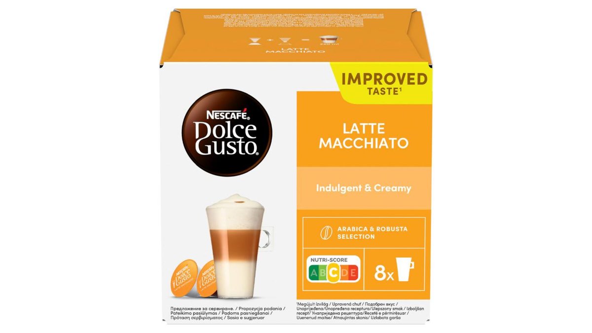 Nescafé Dolce gusto Latte macchiato, káva v kapsulách, 16 ks