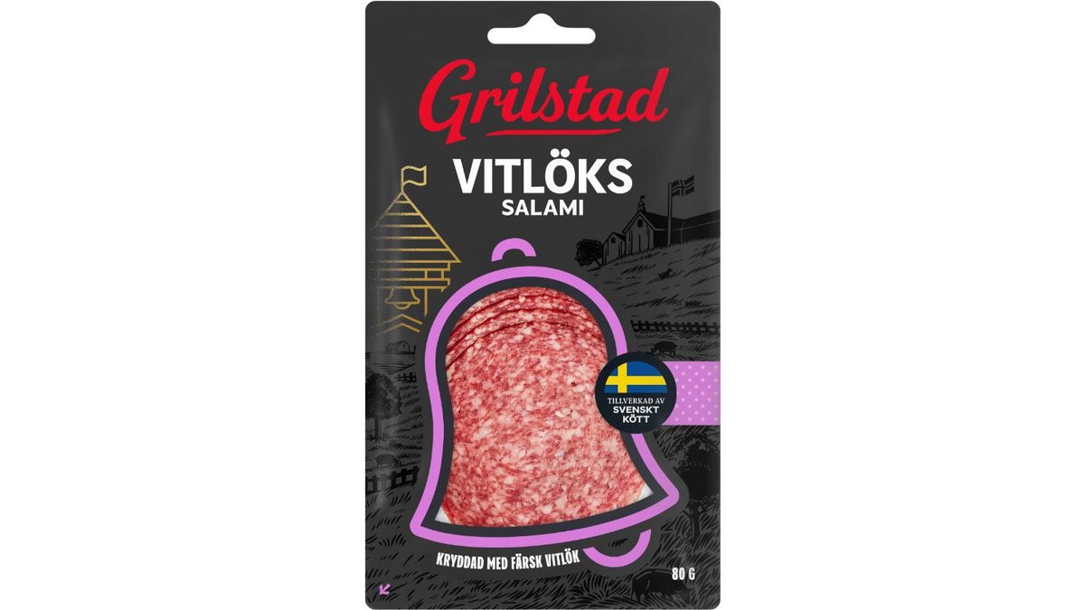 Grilstad Vitlökssalami, 100 g