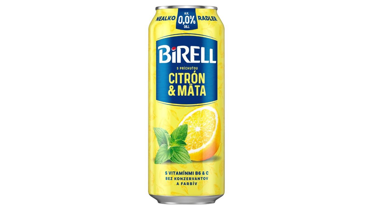 BIRELL Radler Citrón & mäta 0,0 0,5l