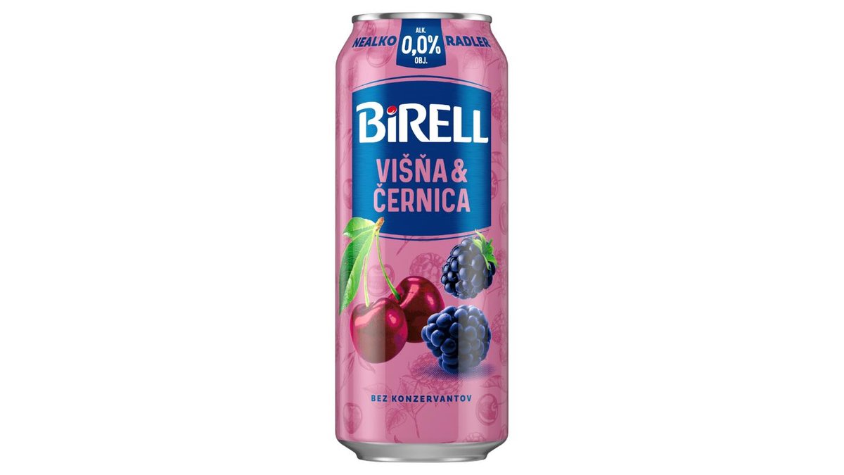 BIRELL Radler Višňa & černica 0,0 0,5l