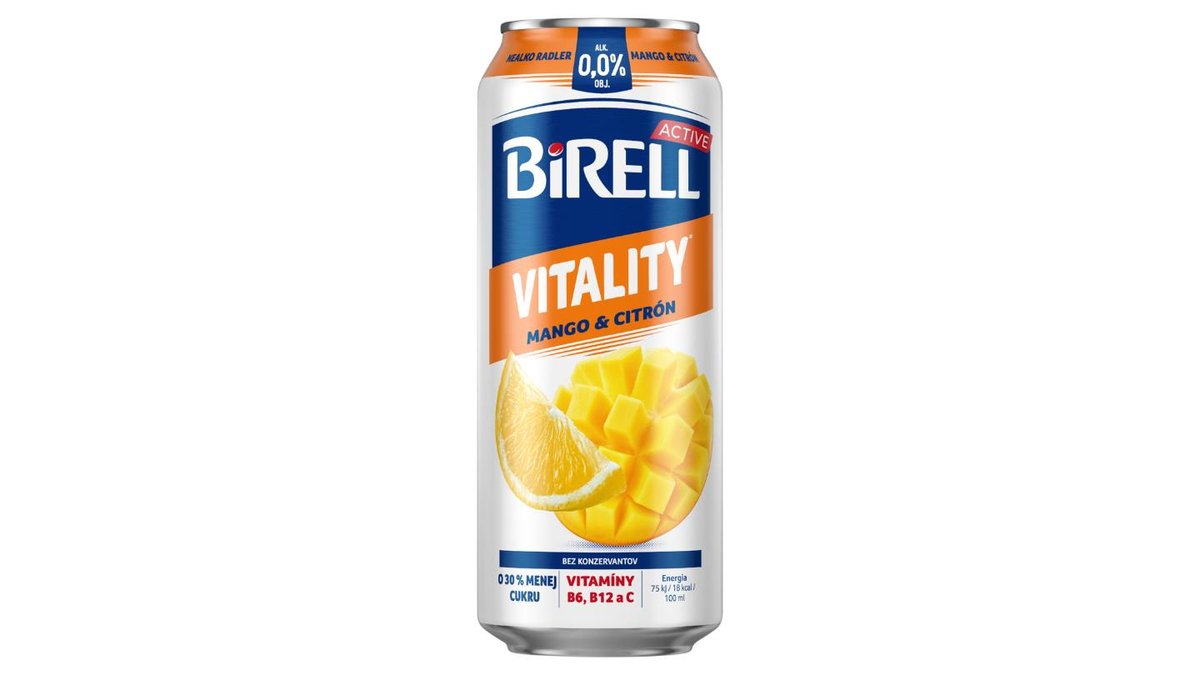 BIRELL Active Mango & citrón 0,0 0,5l