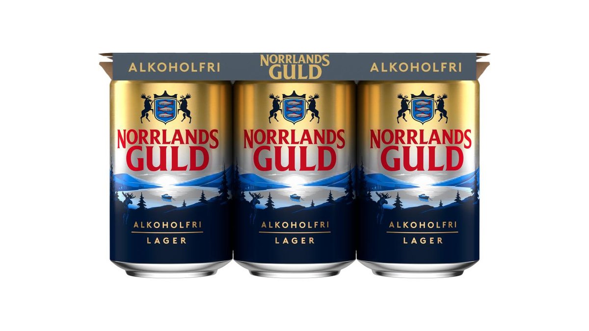 Norrlands Guld Alkoholfri Öl Lager 0,5%, 6x33 cl