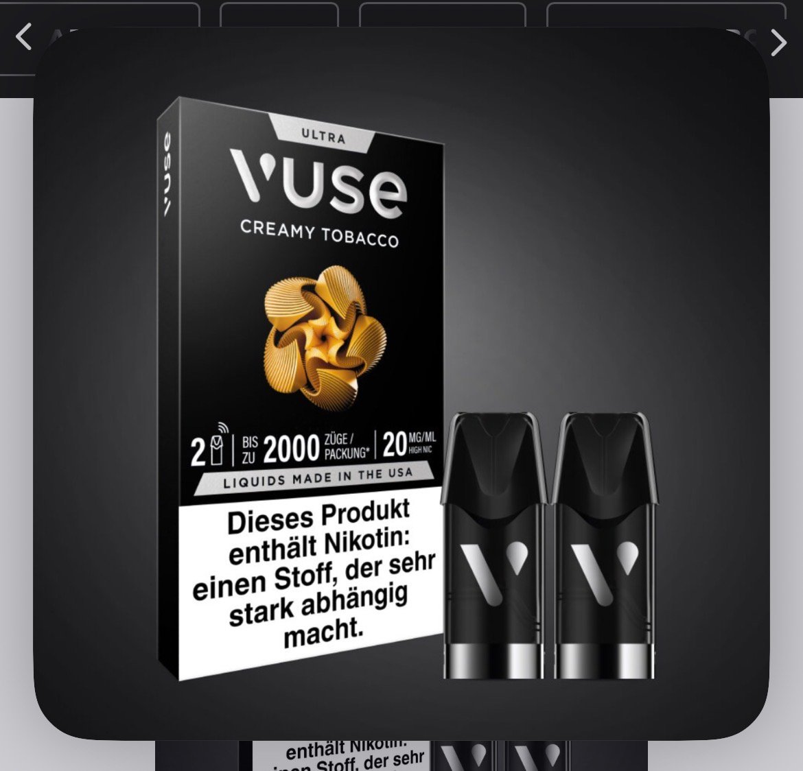 vuse go leuchtet blau beim ziehen Vuse Pod Grape Ice 2 Stück 20mg jetzt online kaufen main image 1