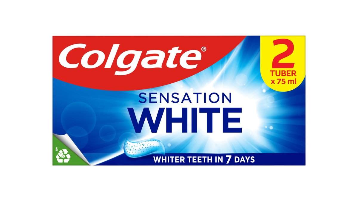 Tandpasta Sensation White 2-pak, Colgate