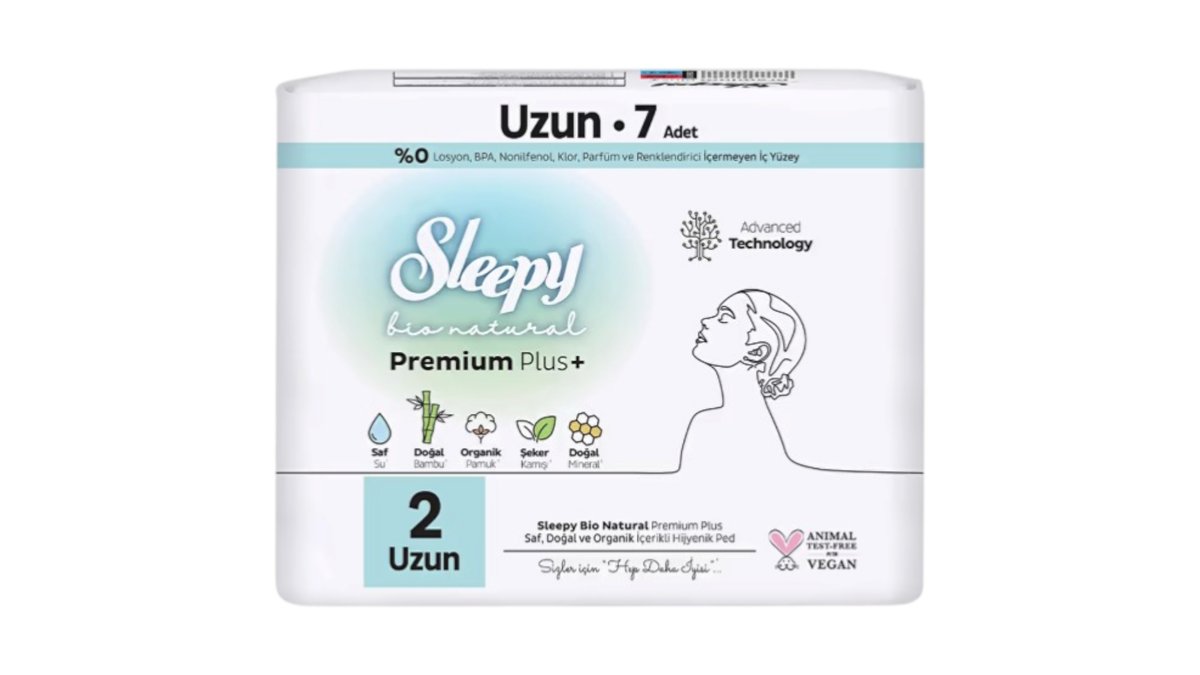 Sleepy Bio Natural Premium Uzun N2 7 ədədli