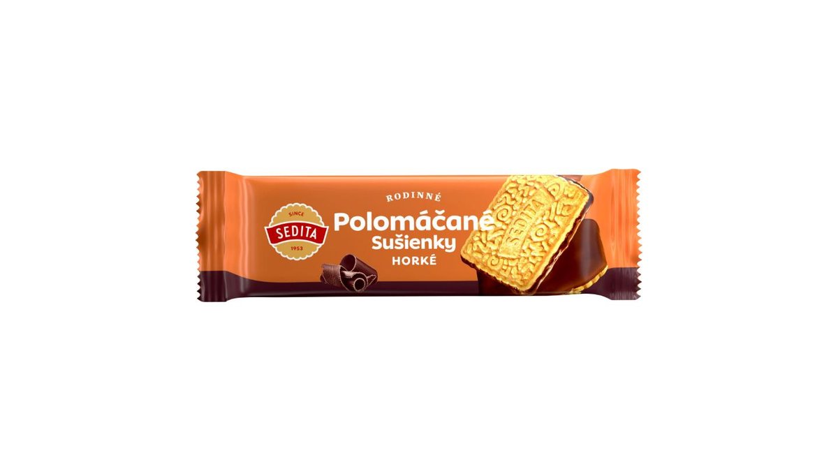Sedita Rodinné Sušenky polomáčené v kakaové polevě 100g