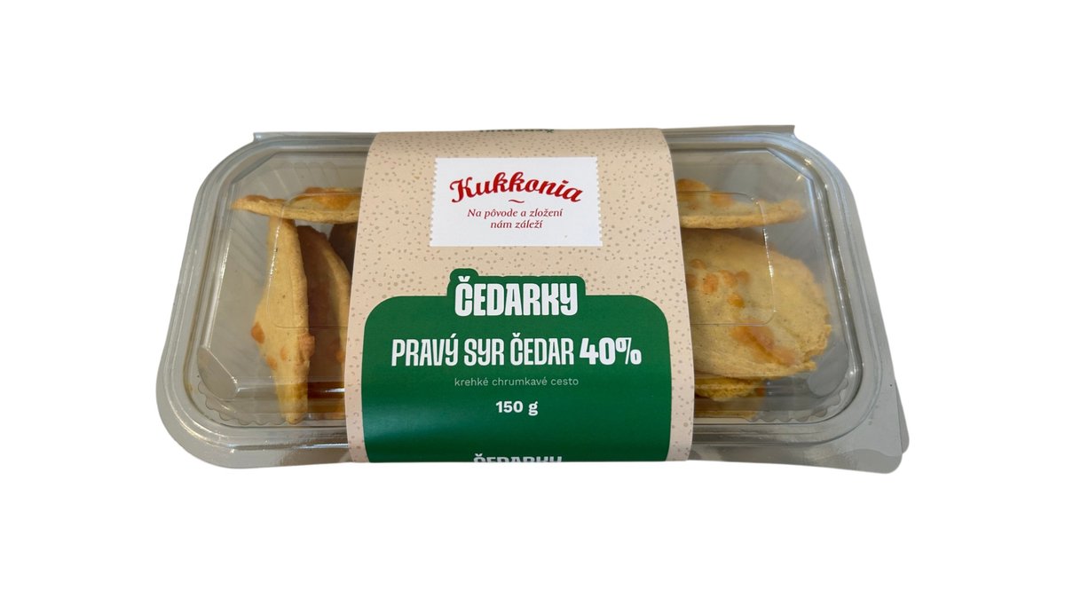 Kukkonia Čedarky, krehké slané pečivo, 150 g