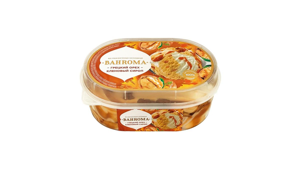 Мороженое Bahroma пломбир грецкий орех-кленовый сироп 450 г