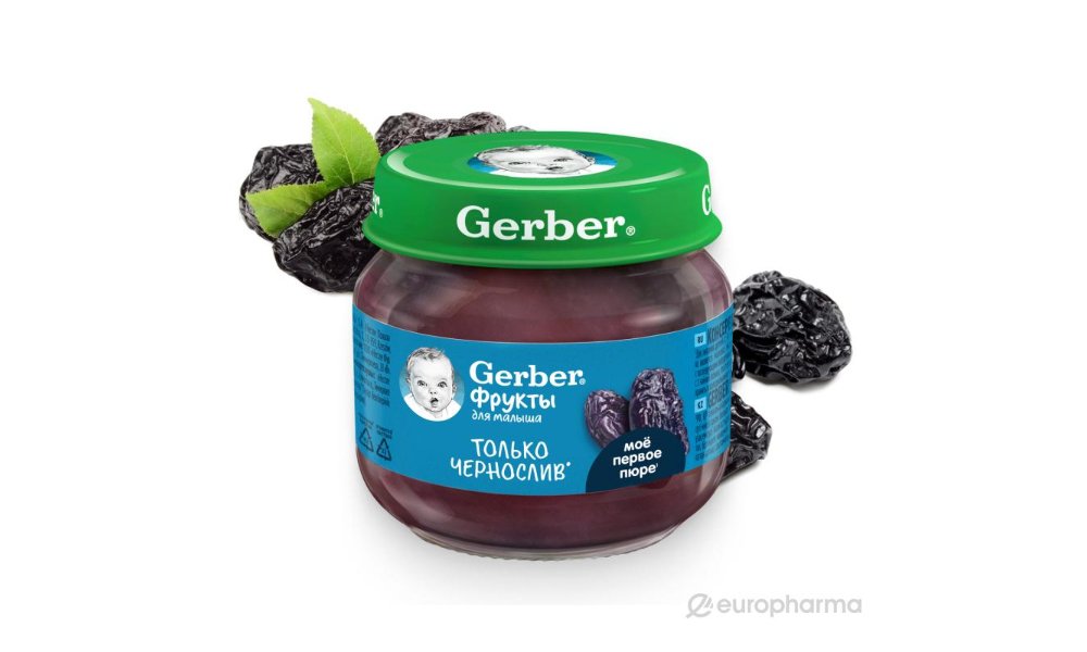 Пюре Gerber чернослив 80 г стеклянная банка