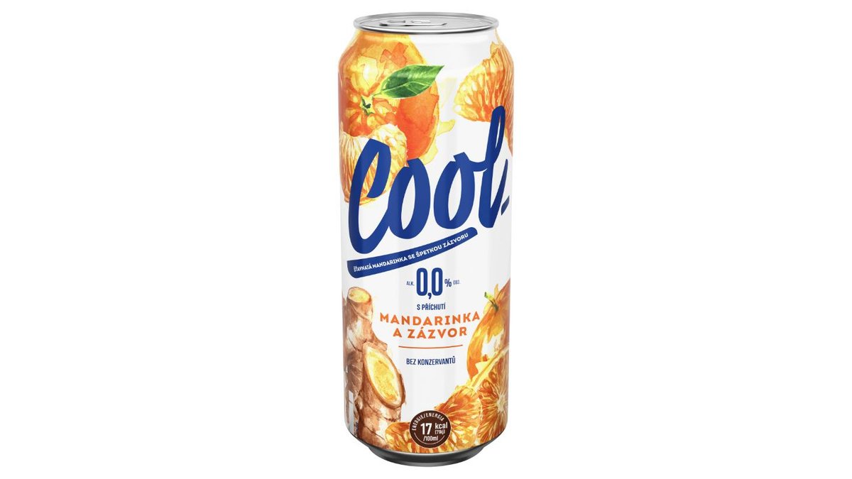 Cool S příchutí mandarinka a zázvor 0,5l