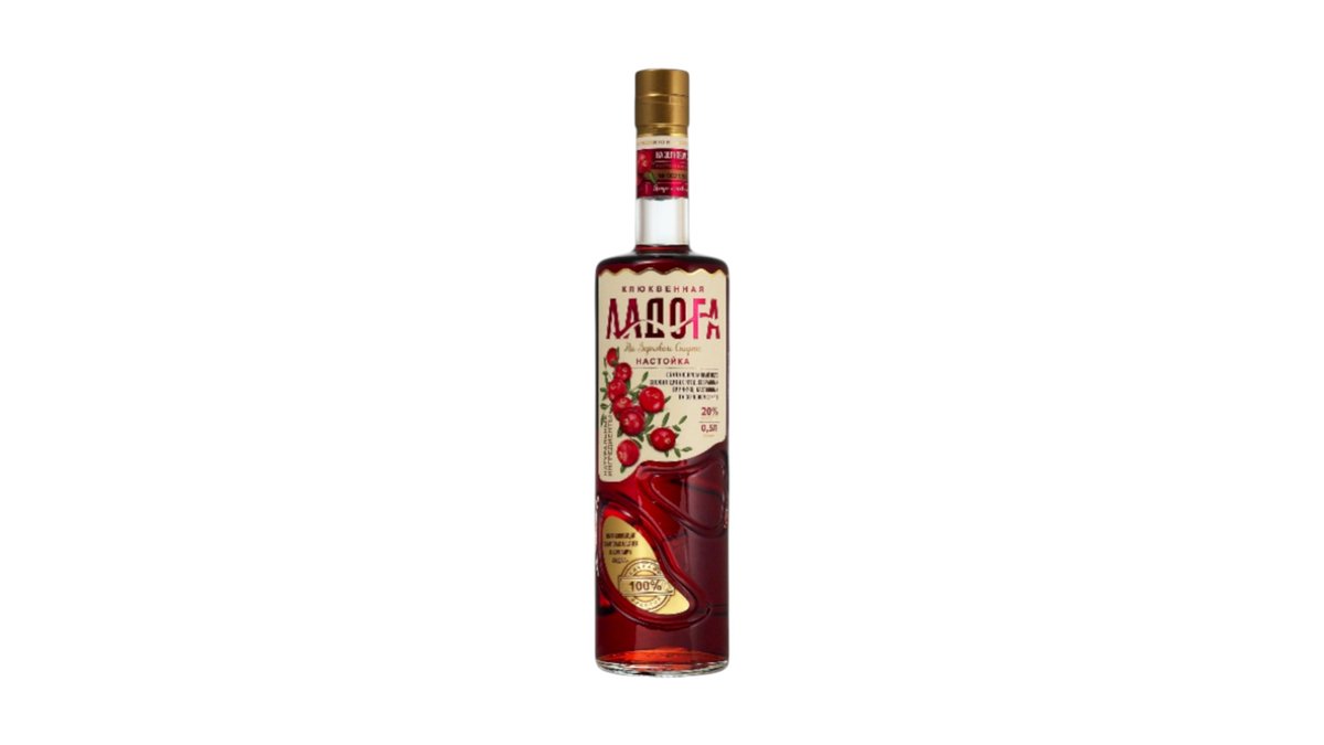 Настойка Ладога клюквенная 20% 0.5 л