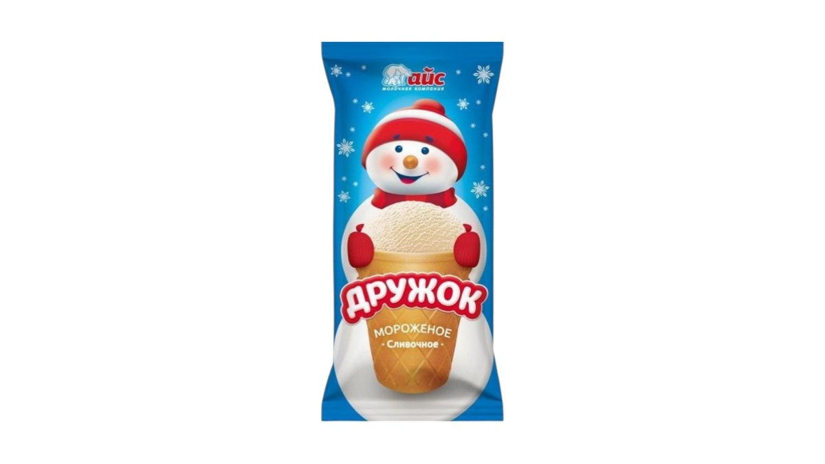 Мороженое Айс Дружок сливочное 8% 65 г эскимо