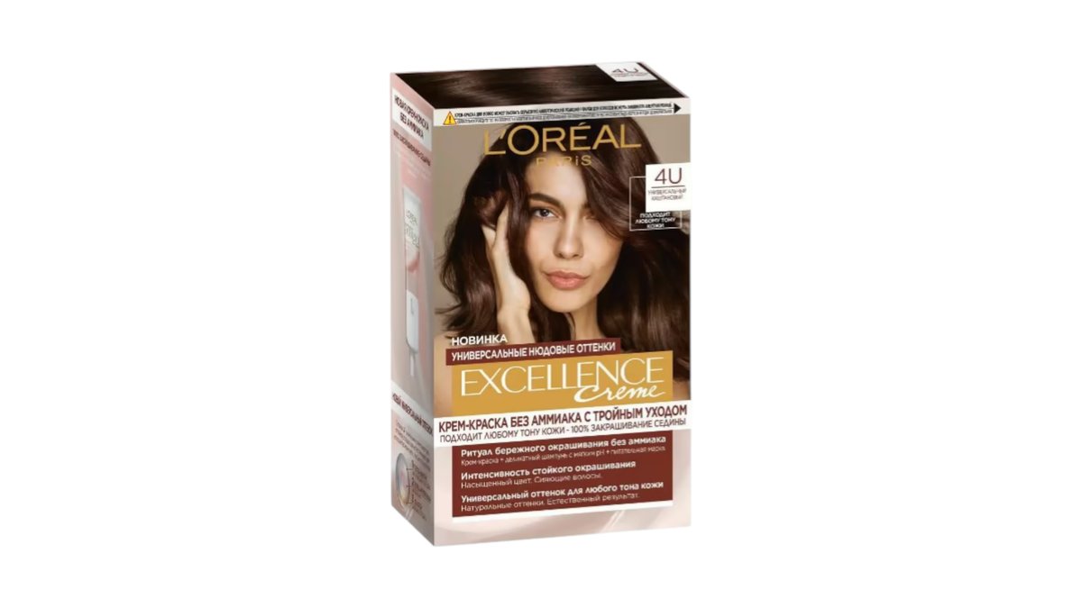 Краска для волос L'Oreal Excellence 400 Каштановый