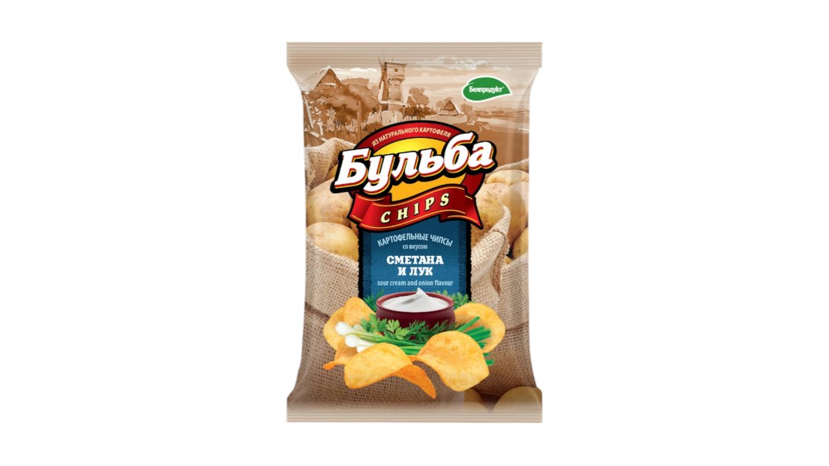 Чипсы Бульба Сметана и лук 75 гр