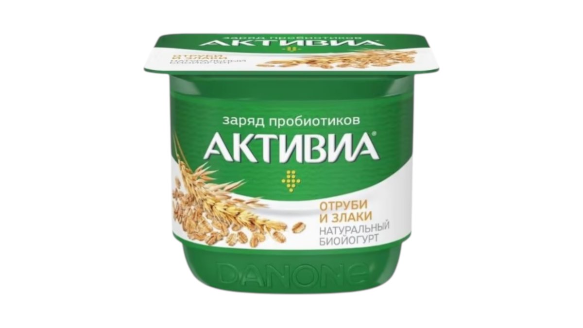 Йогурт Aктивиа отруби злаки 3% 110г
