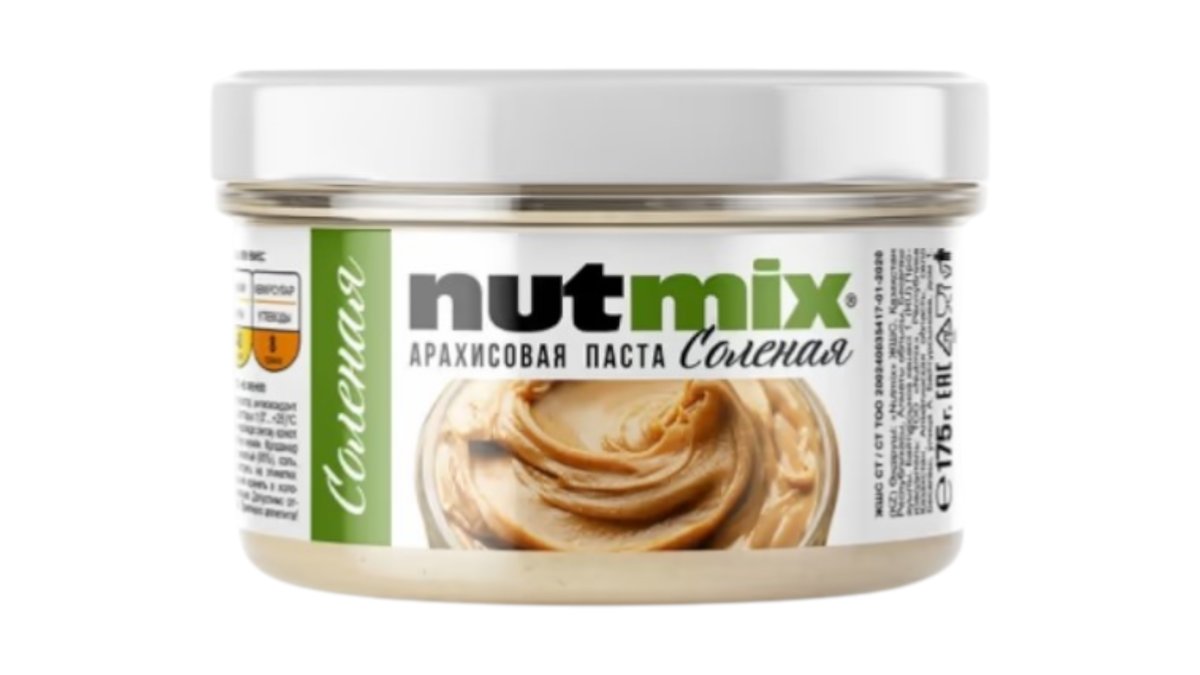 Паста арахисовая nutmix соленая ст/б 375 гр