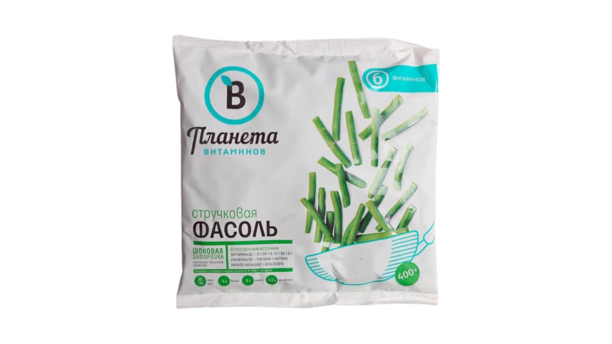 Фасоль стручковая Планета Витаминов зам 400г