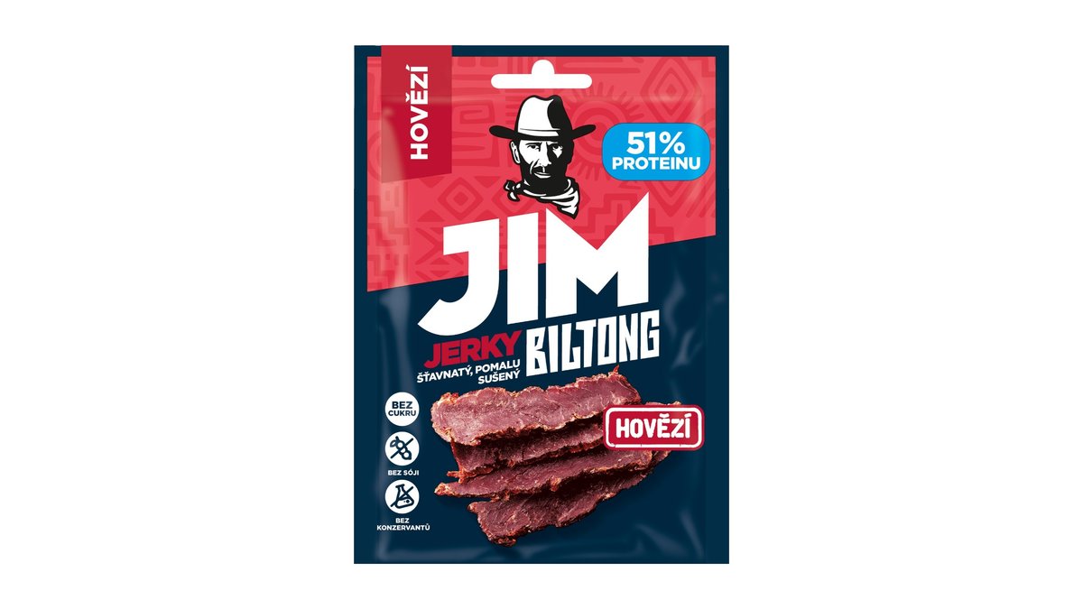 Jim Jerky biltong hovädzie, 20 g