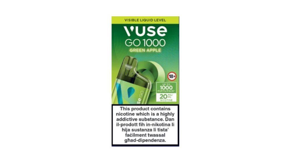 Vuse go vapes green apple 20mg 1000puffs | daves Food Store San wann,  Misra Lewa | Wolt