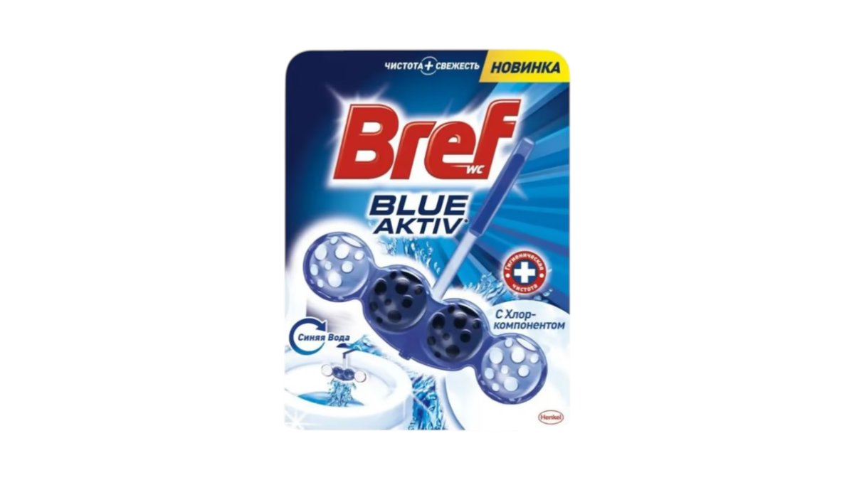 Блок для унитаза Bref Blue актив цветочная свежесть 50 г