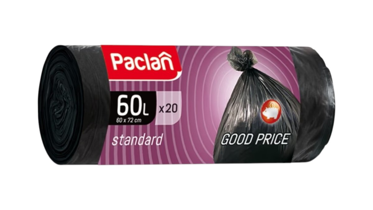 Пакеты для мусора Paclan Standart 60 л 20 шт
