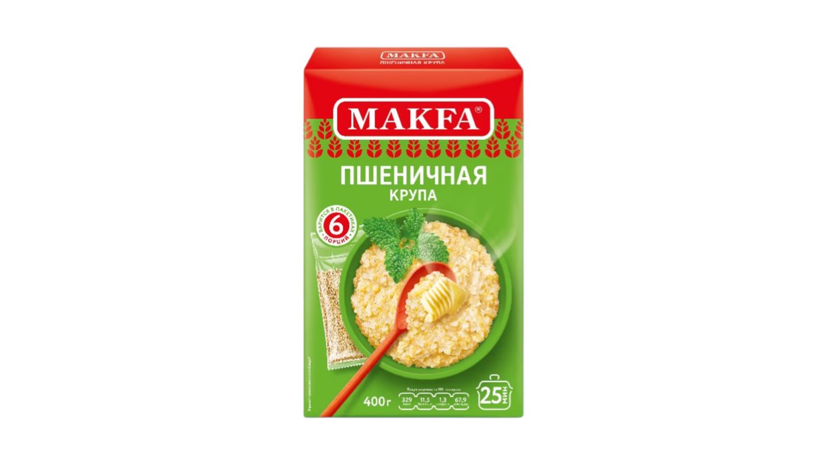 Крупа Makfa пшеничная полтавская 400 г