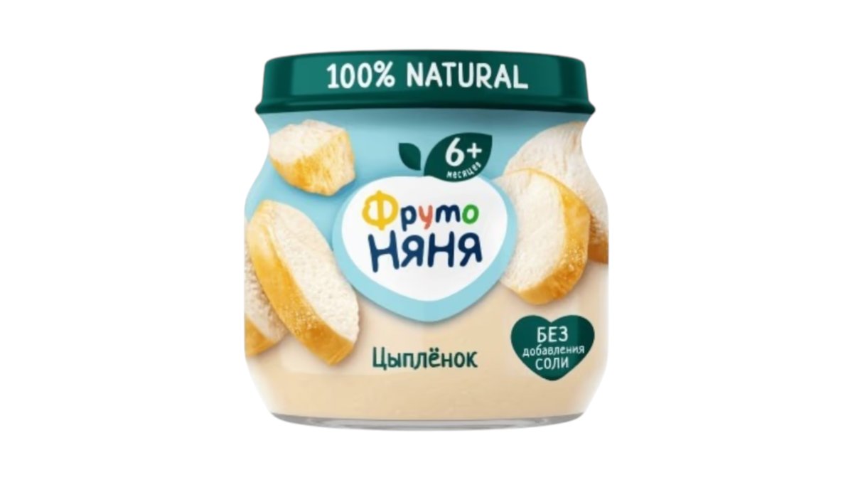Пюре Фрутоняня цыпленок 80 г стеклянная банка